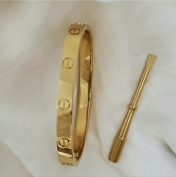 Screw bangle love bangle 18k gold plated - Picture 7 of 8